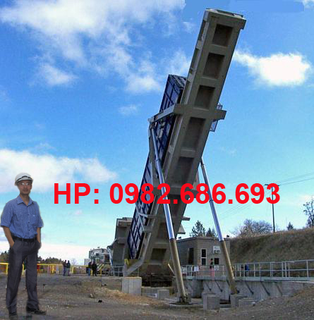 Bàn nâng xe container bằng hệ thống thủy lực